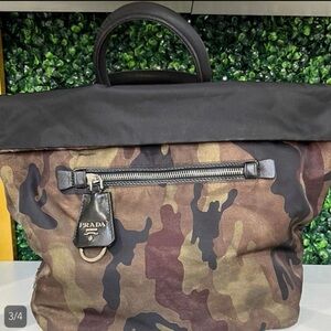 Prada Camouflage Backpack - Black and Brown